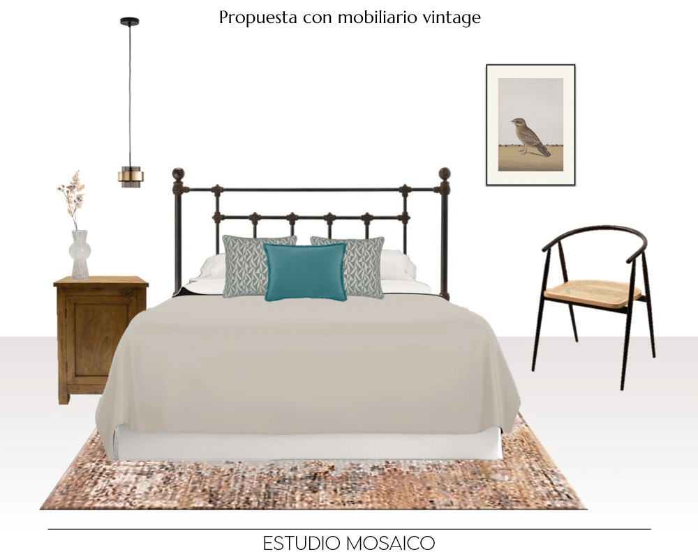 Propuesta con mobiliario vintage Propuesta con mobiliario vintage de Estudio Mosaico