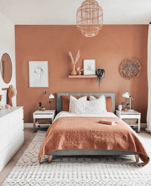 pinterest.com dormitorio con decoración y tendencia colores tierra y arcillaotoño 2022